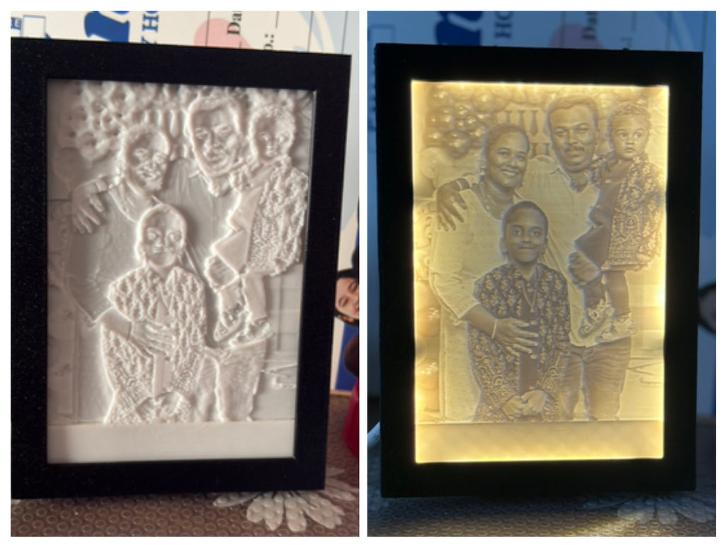 Custom Photo Lithophane | Personalized 3D Printed Photo Gift