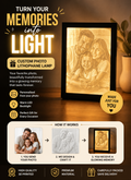 Custom Photo Lithophane | Personalized 3D Printed Photo Gift